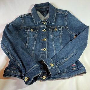 Tommy Hilfiger Women Dark Wash Denim Jean Jackets Size S/P